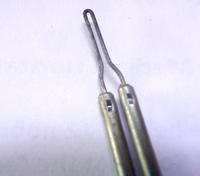 An electrocautery probe tip.